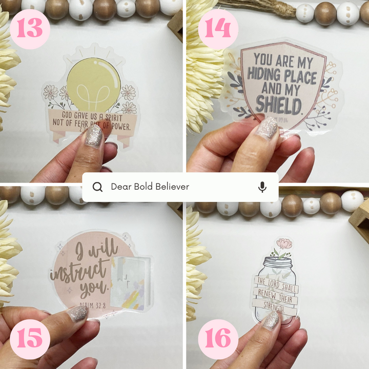 5-35 Bible Verse Stickers Waterproof Vinyl