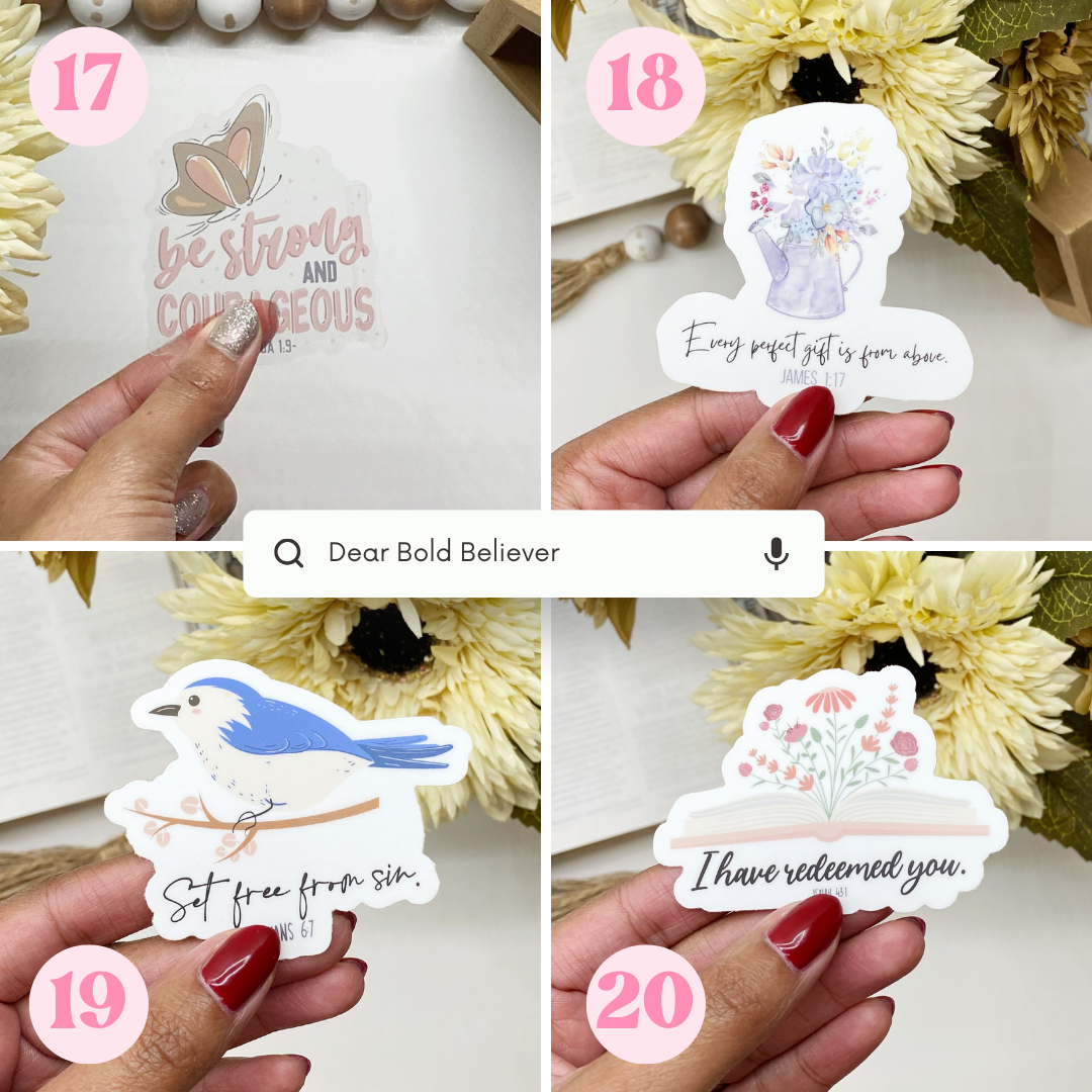 5-35 Bible Verse Stickers Waterproof Vinyl