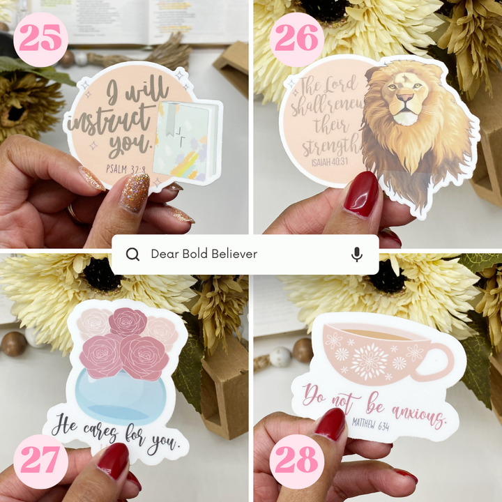 5-35 Bible Verse Stickers Waterproof Vinyl