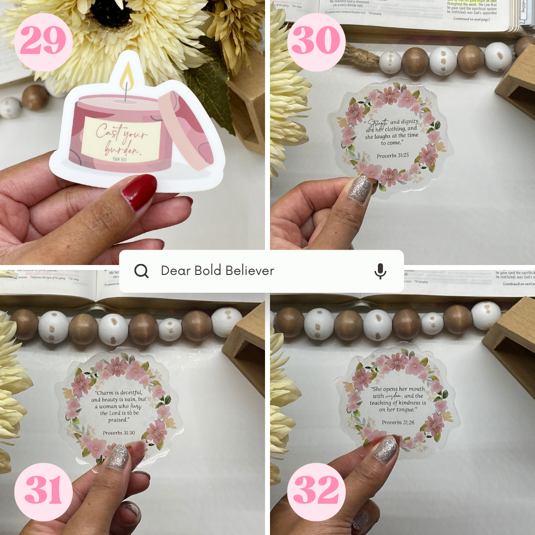 5-35 Bible Verse Stickers Waterproof Vinyl