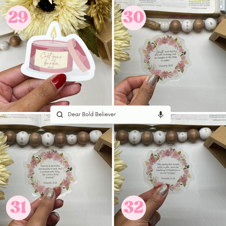 5-35 Bible Verse Stickers Waterproof Vinyl