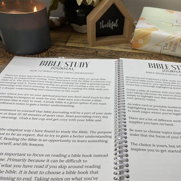 Personalized Bible Study Journal for Christian Women