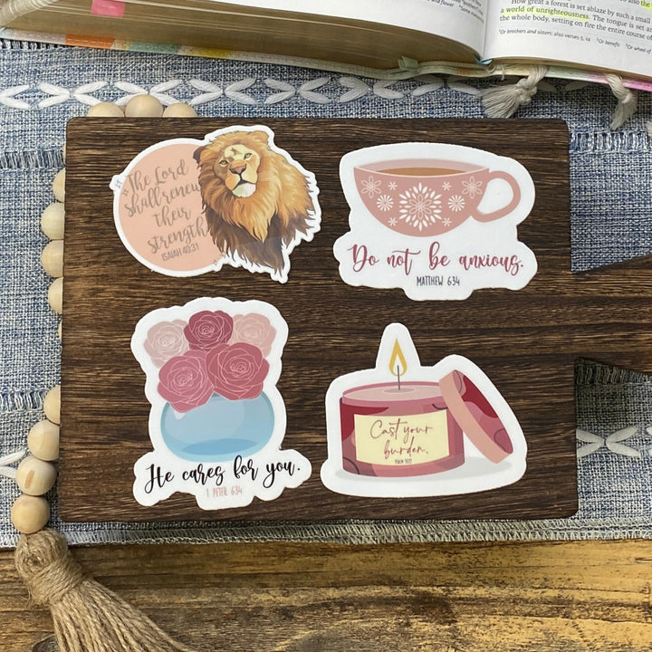 Comforting Bible Verse Sticker Pack - Waterproof Vinyl