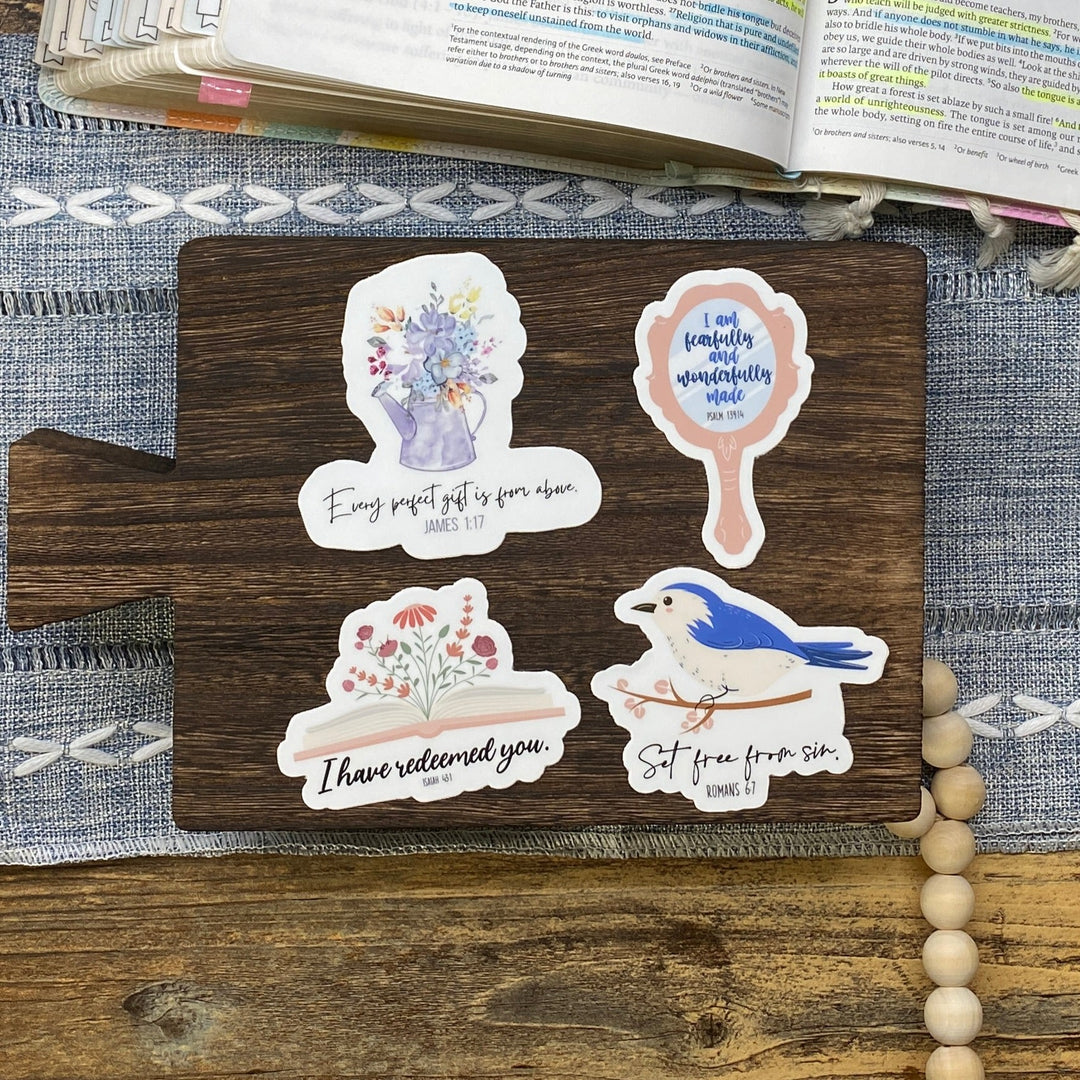 Who God Says You Are Bible Verse Sticker Pack - Waterproof Vinyl