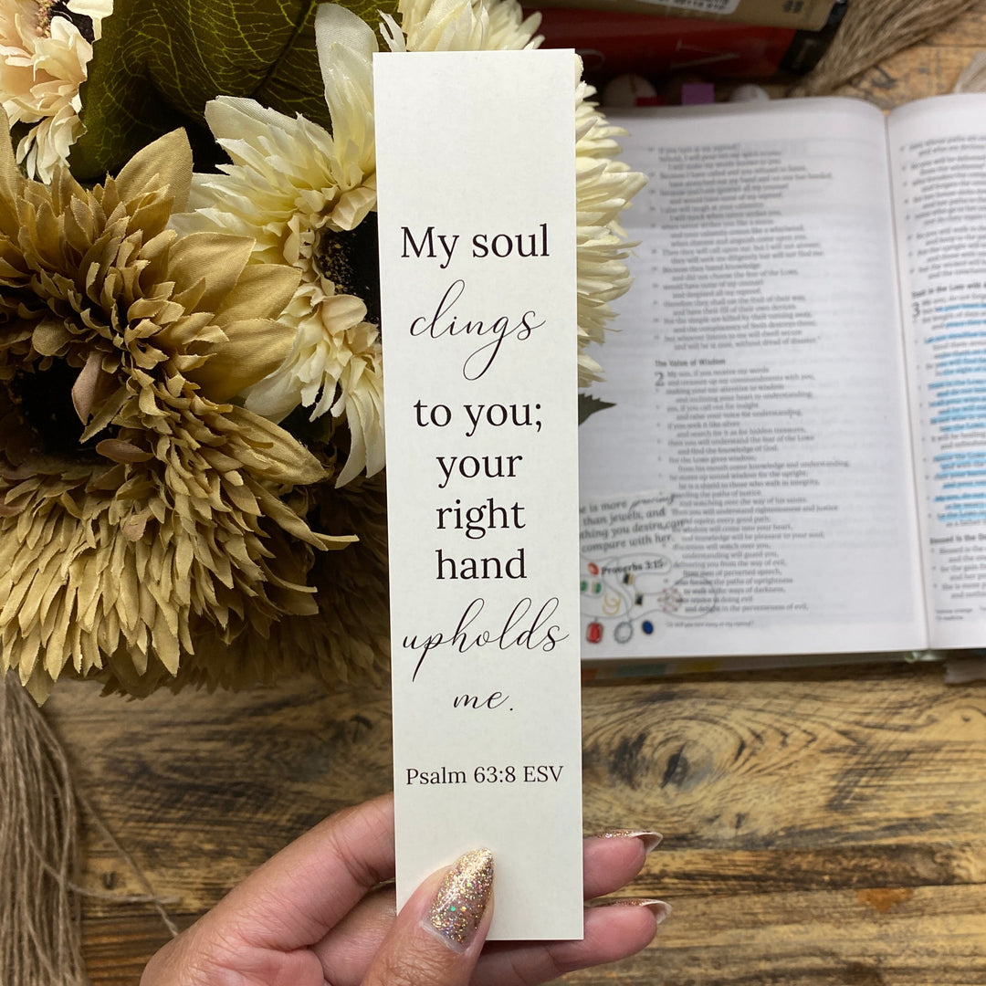 Clinging to God Bible Verse Bookmark Set (1x7")