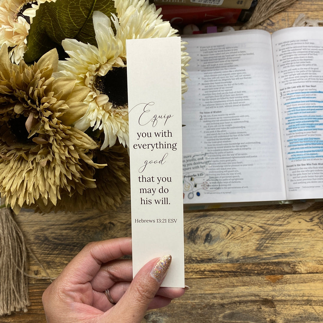Clinging to God Bible Verse Bookmark Set (1x7")