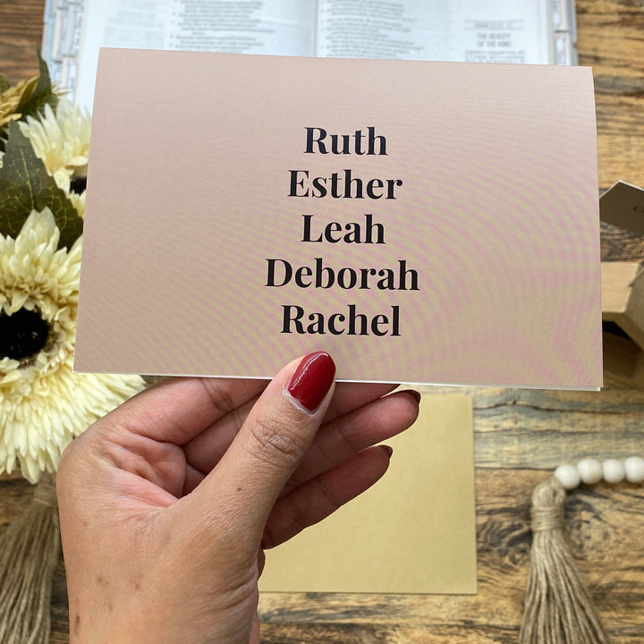 Women of the Bible Greeting Card Set Black Foil Greeting Card