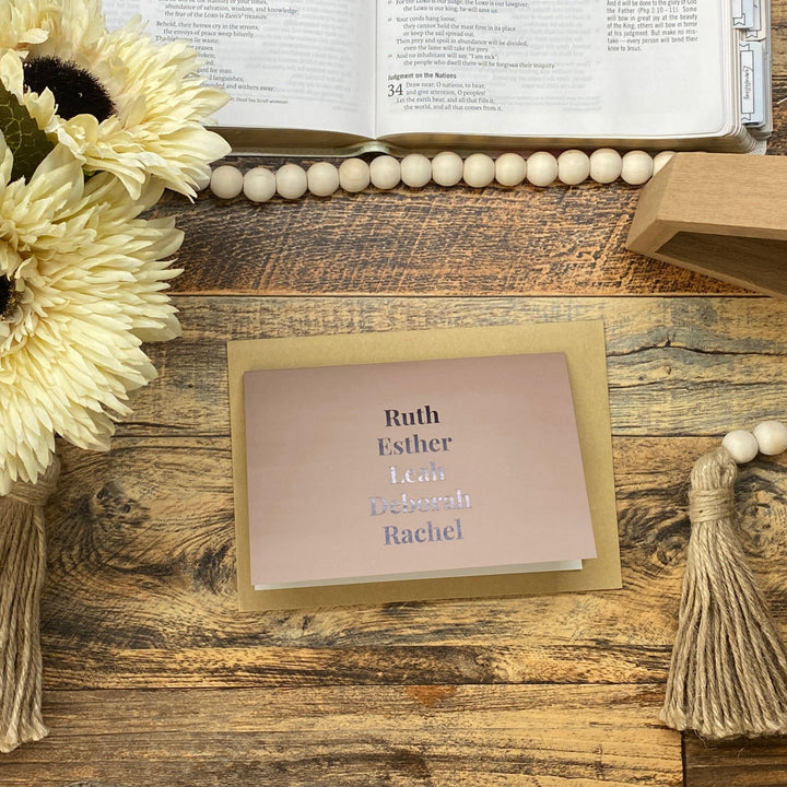 Women of the Bible Greeting Card Set Black Foil Greeting Card