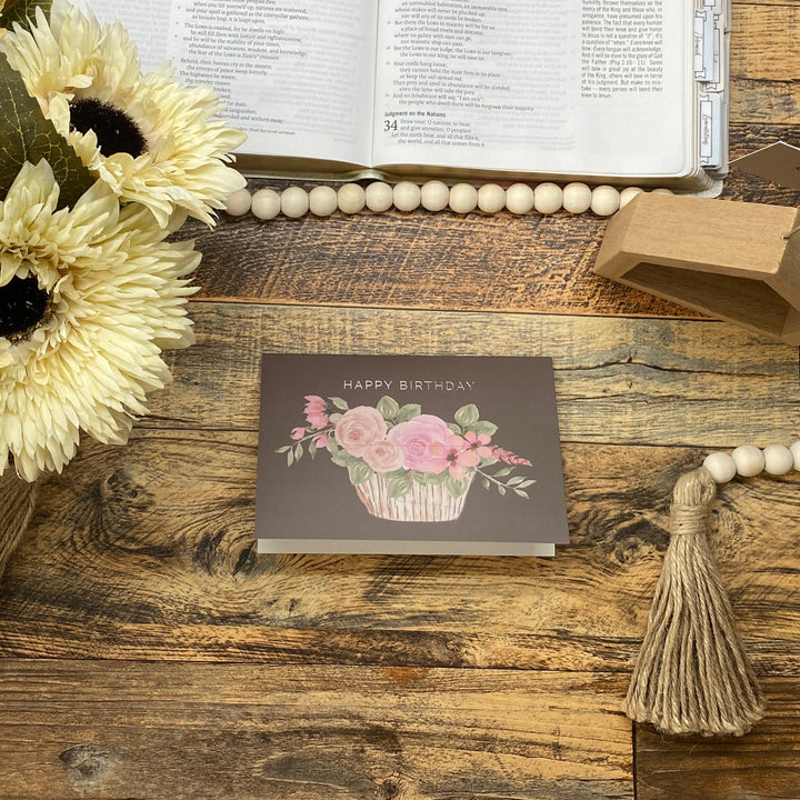 Happy Birthday Black Foil Greeting Card