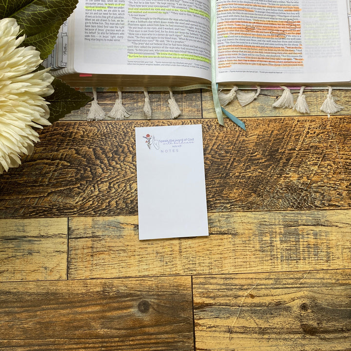 Speak the Word Floral Bible Verse Notepad