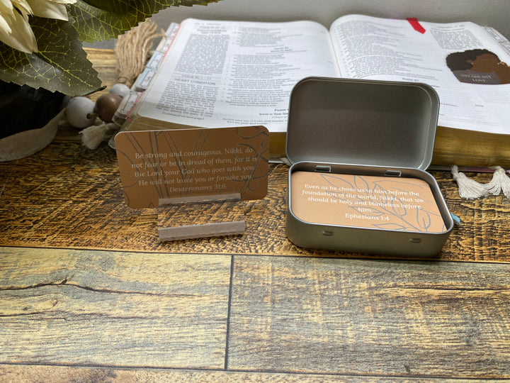 Personalized Who God Says I Am Bible Verse Tin: The Ultimate Personalized Gift for Her