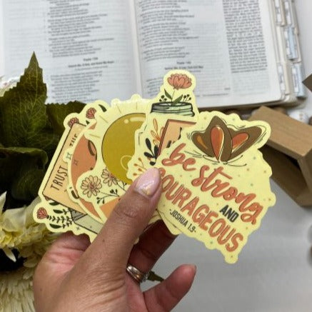 Encouraging Clear Waterproof Bible Verse Stickers Pack
