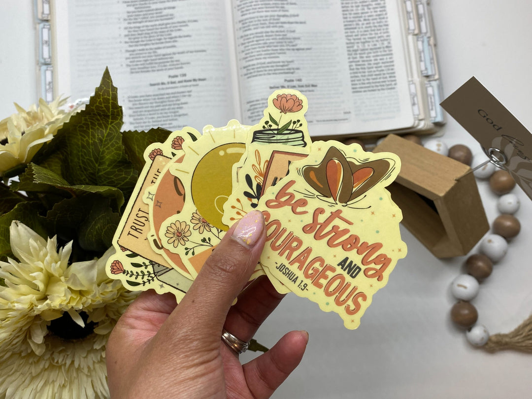 Encouraging Clear Waterproof Bible Verse Stickers Pack
