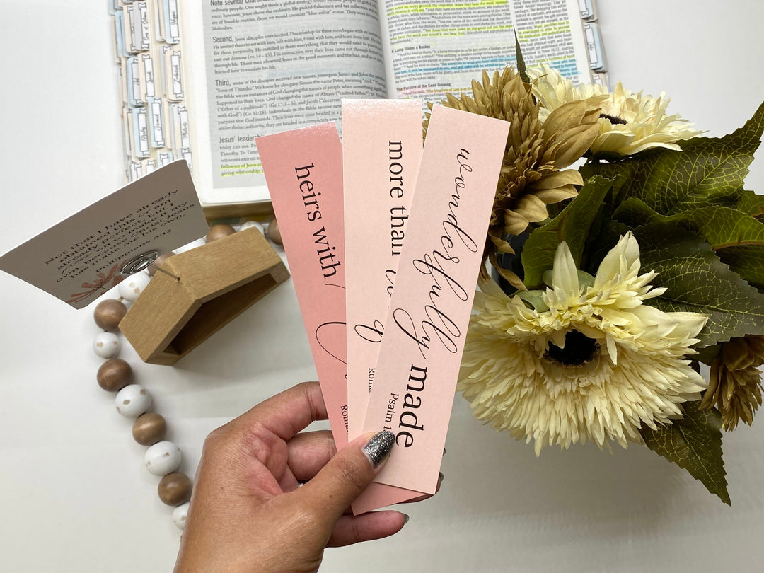 Who God says you are Bible Verse Bookmarks Set (1x7")