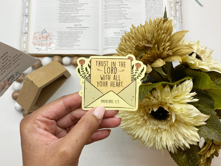 Encouraging Clear Waterproof Bible Verse Stickers Pack