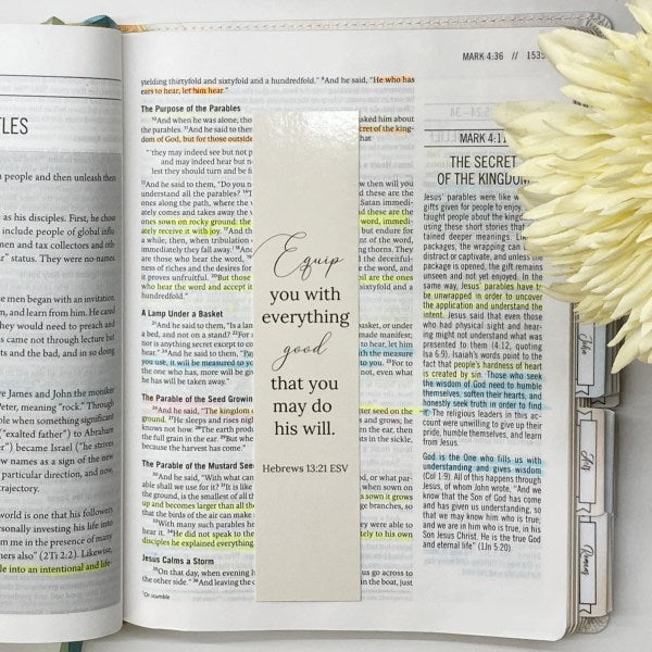 Clinging to God Bible Verse Bookmark Set (1x7")