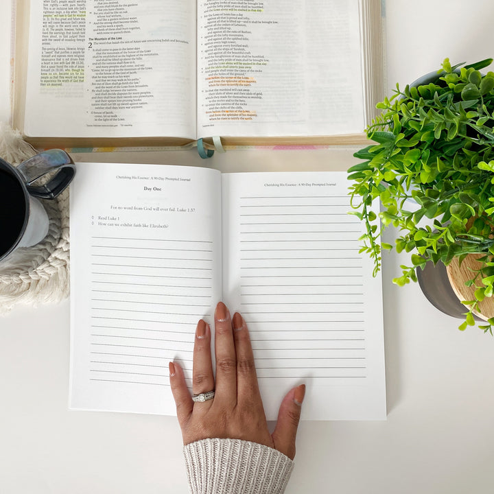 Cherishing His Essence: A 90-Day Guided Bible Study Journal