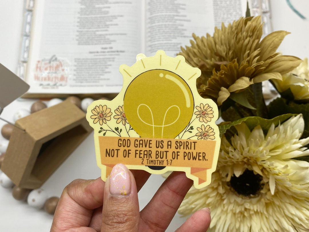 Encouraging Clear Waterproof Bible Verse Stickers Pack