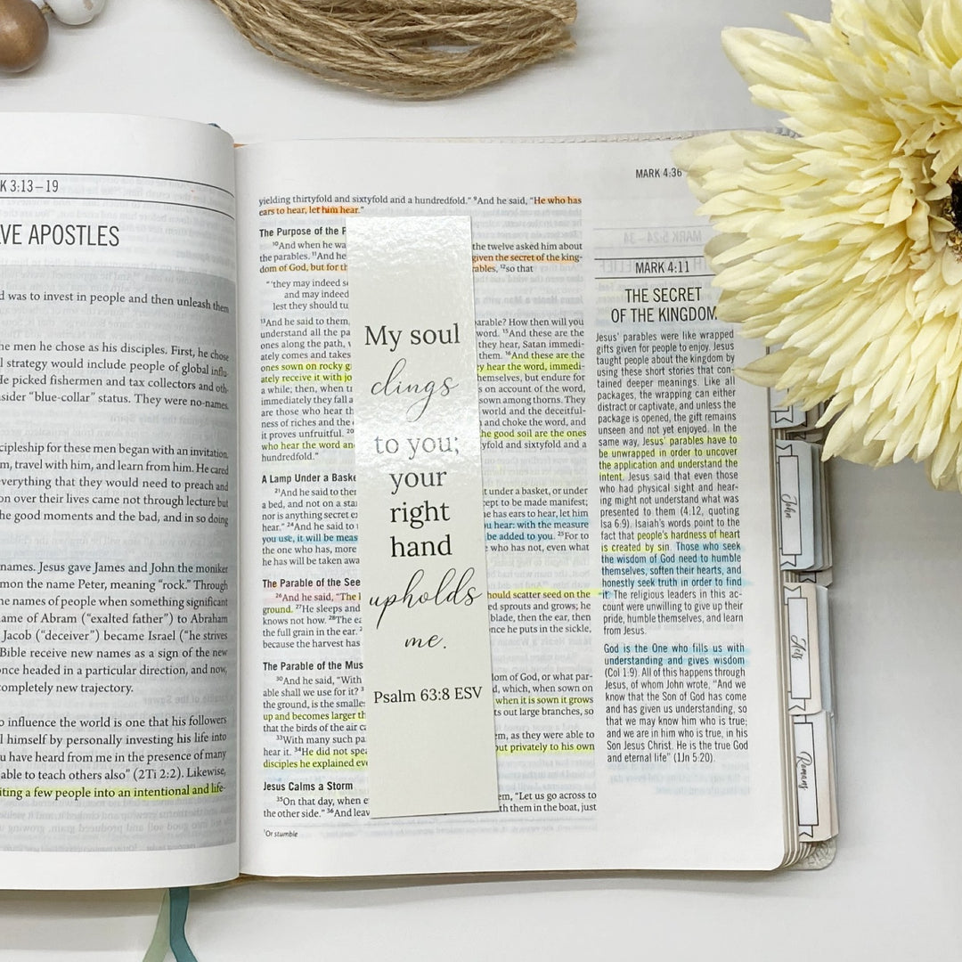 Clinging to God Bible Verse Bookmark Set (1x7")