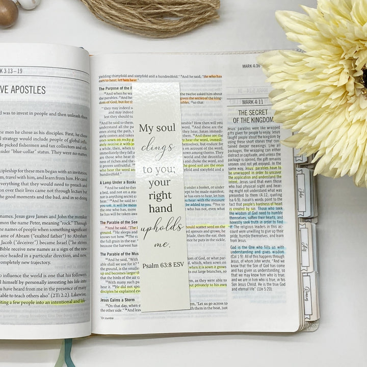 Clinging to God Bible Verse Bookmark Set (1x7")