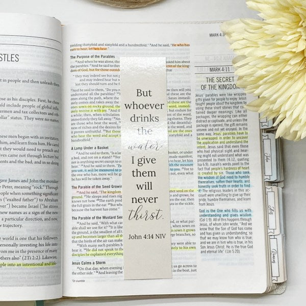 Clinging to God Bible Verse Bookmark Set (1x7")