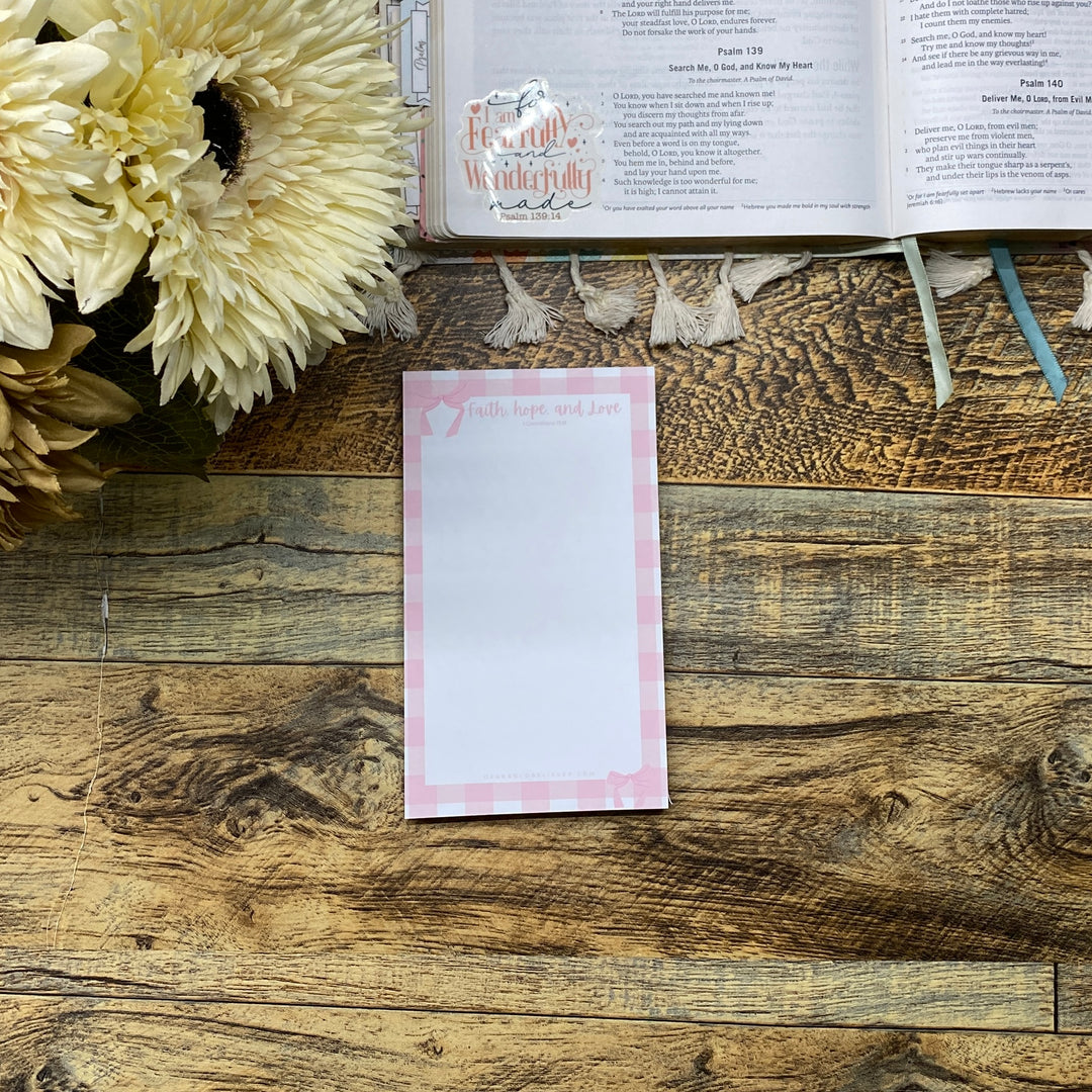 Love Endures All' Christian Notepad