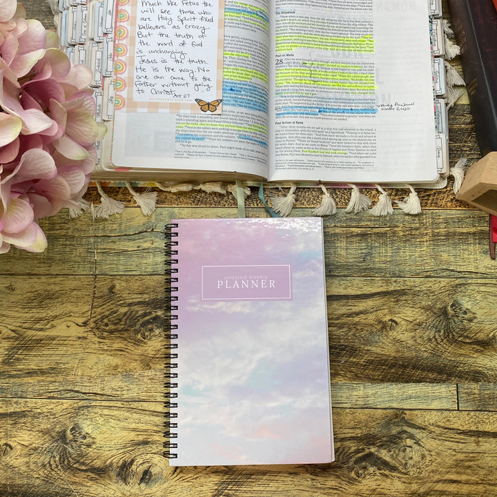 Undated Christian Weekly Planner & Goal Workbook - Bold Faith Classic Planner