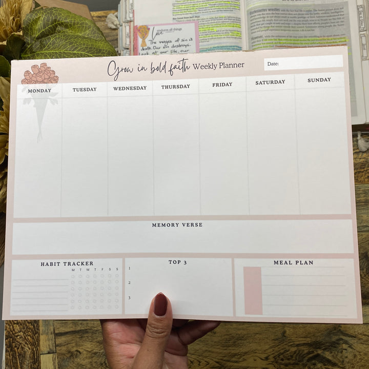 Grow in Faith Weekly Desk Planner