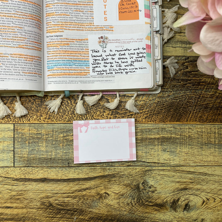 Floral Mini Scripture Notepad