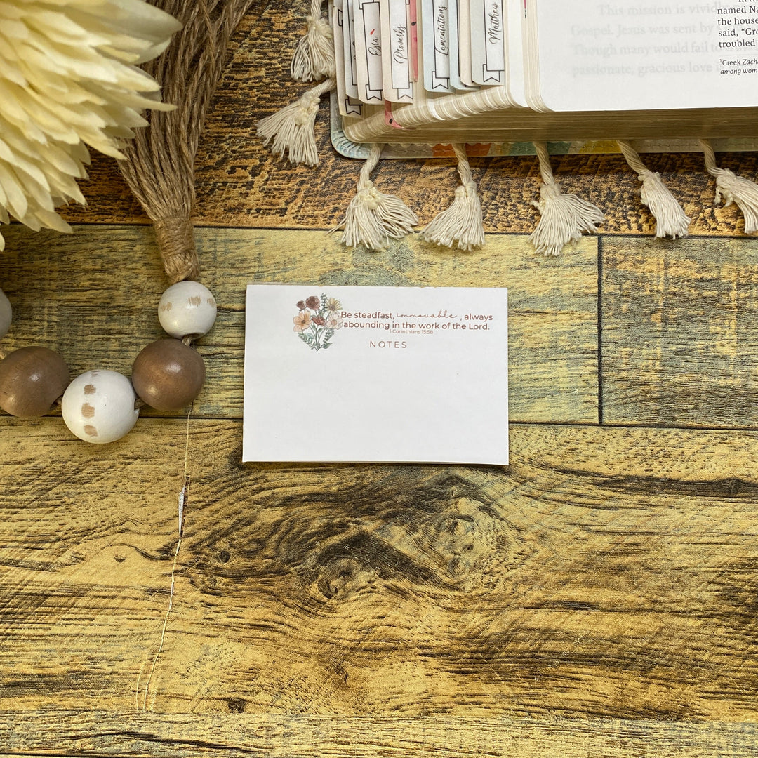 Mini "Be Steadfast" Scripture Notepad