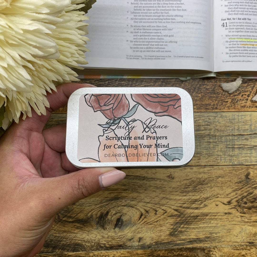 Daily Peace Prayers on the Go: Pocket Scripture Cards with Tin