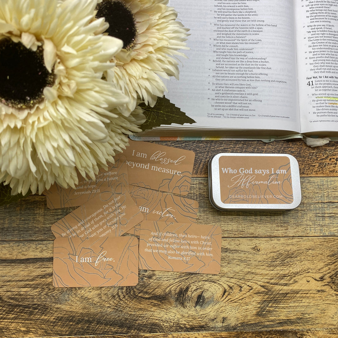 Bible Verse and Affirmation Cards Who God says I am