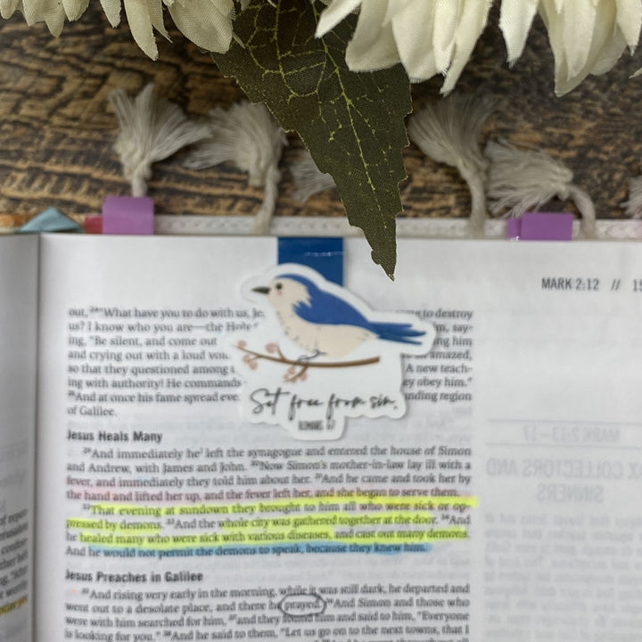 Bird Bible Verse Magnetic Bookmark