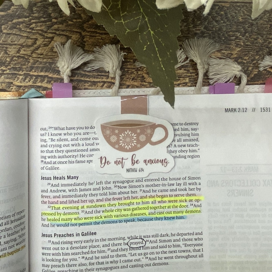 Teacup Bible Verse Magnetic Bookmark