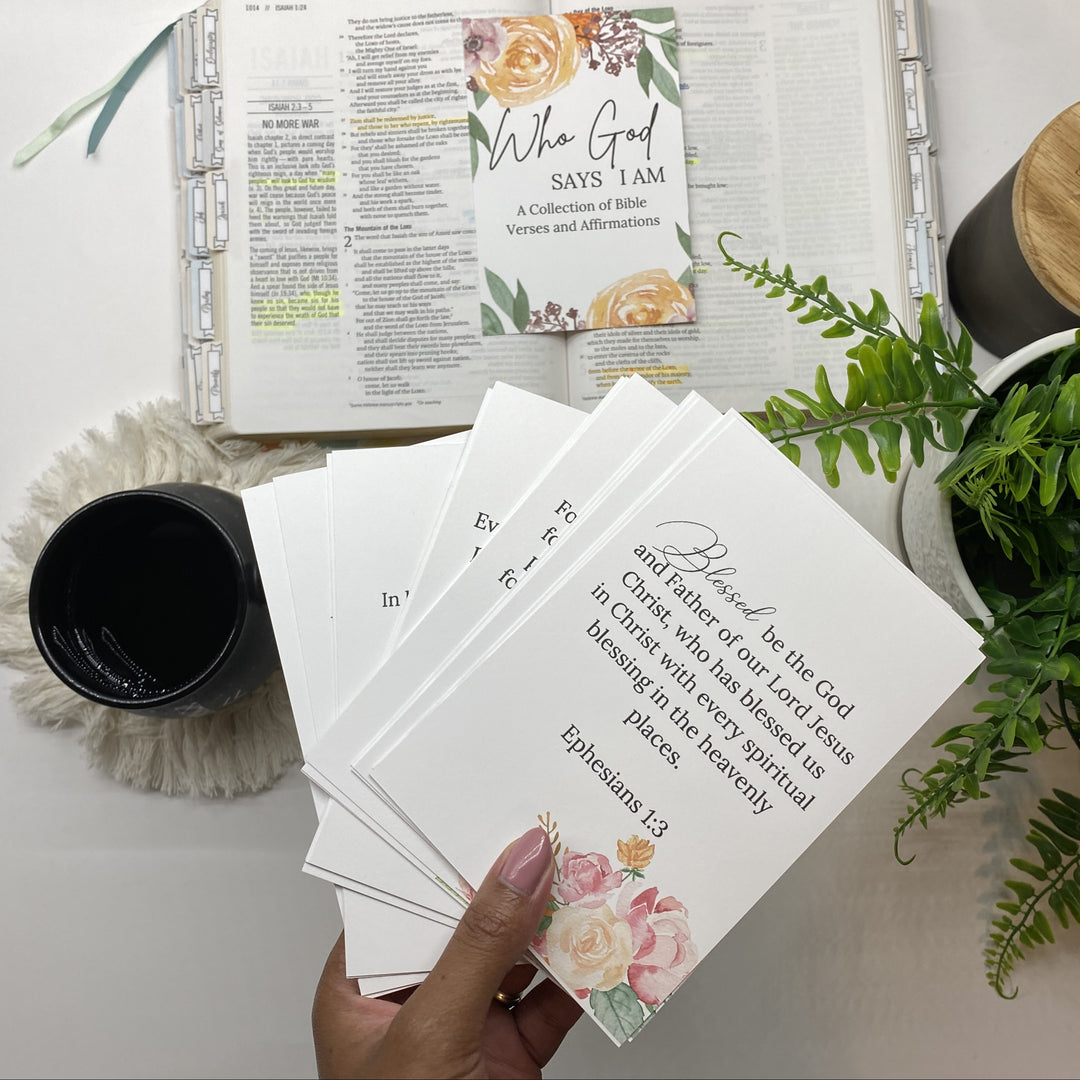 Bible Verse and Affirmation Cards Who God says I am