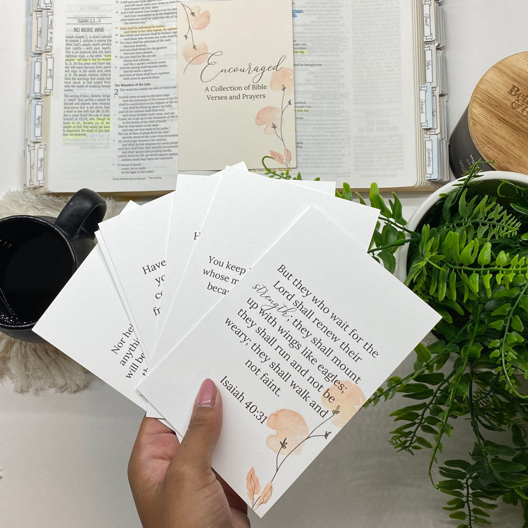 Encouraging Bible Verse and Prayer Cards