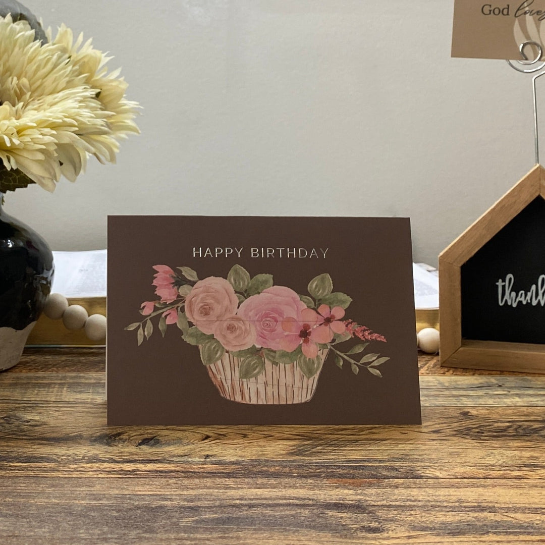 Happy Birthday Black Foil Greeting Card
