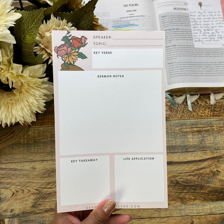 Bloom & Believe Sermon Notepad