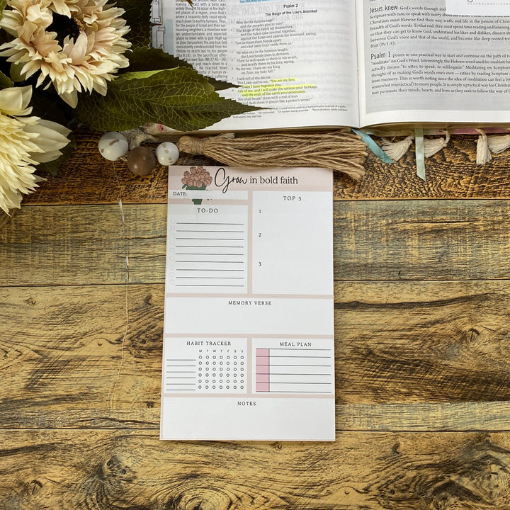 Grow in Faith Weekly Planner Notepad
