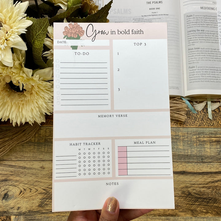 Grow in Faith Weekly Planner Notepad