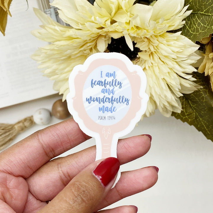 Who God Says You Are Mirror Bible Verse Sticker - Waterproof Vinyl (2.75x1.75")