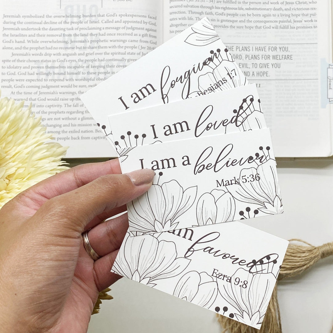Who God says I am Pocket-Sized Scripture Cards in a Tin