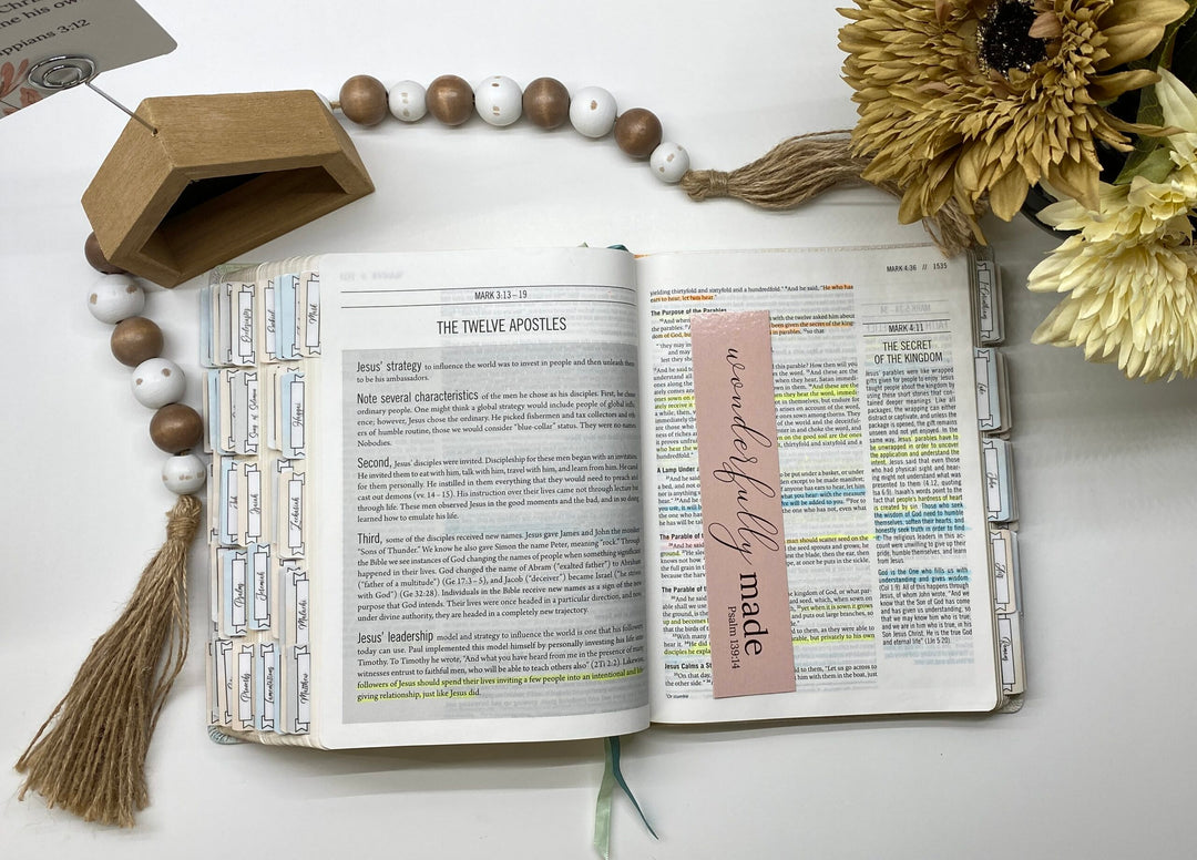 Who God says you are Bible Verse Bookmarks Individual or Set (1x7")
